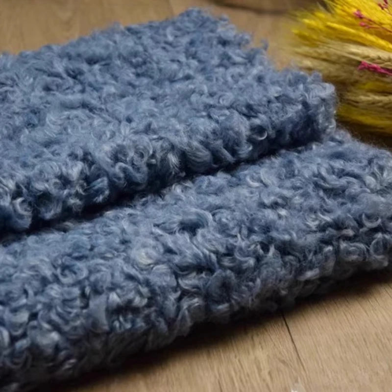 15mm Soft Curly Sheep Wool Fabric for Doll Hair Cotton Plush Material  Handmade DIY Home Costume Background Decorative Textile